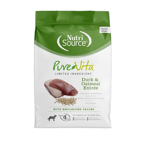 Comida Seca Perro Nutrisource Pure vita Duck & Oatmeal 5 Lb