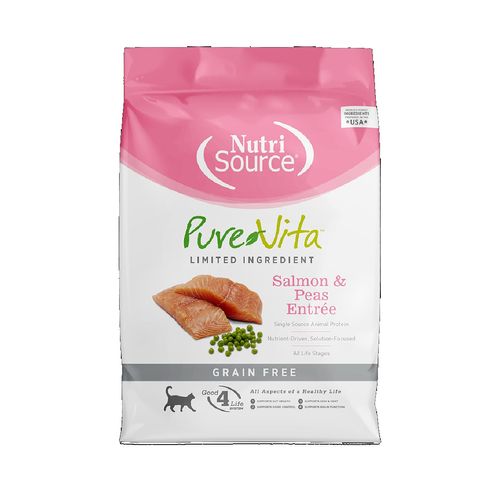Comida Seca Gato Nutrisource Purevita Grain Free Salmon & Peas 6.6 Lb