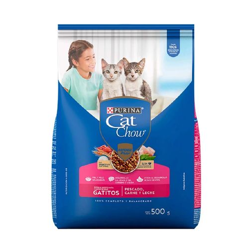 Comida Seca Gato Cat Chow Gatitos Pescado 500 Gr