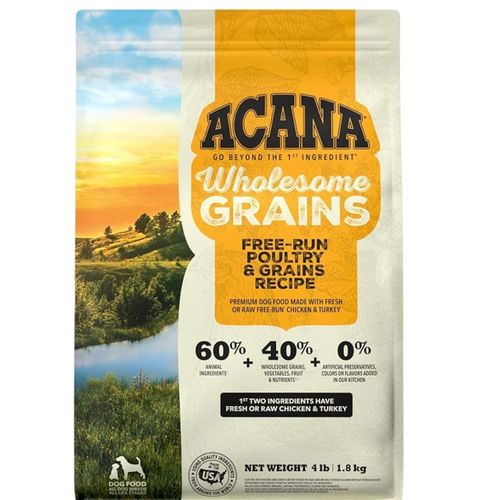 Comida Seca Perro Acana Wholesome Grains Free-Run Poultry & Grain Recipe 4 lb