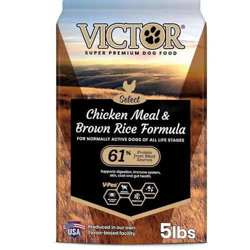 Comida Seca Perro Victor Chicken Meal & Brown Rice 5 Lb